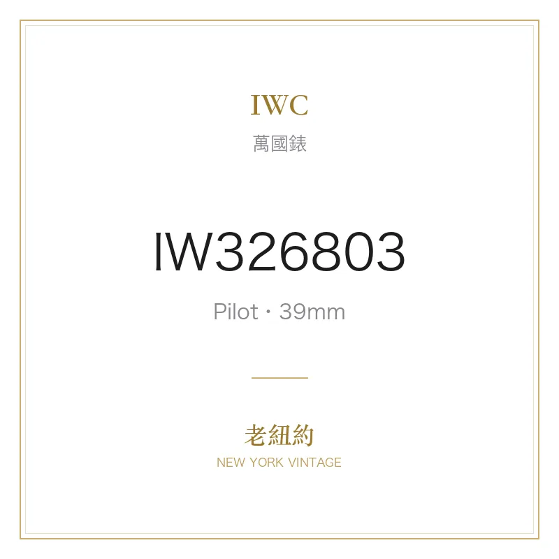 IWC IW326803 Pilot