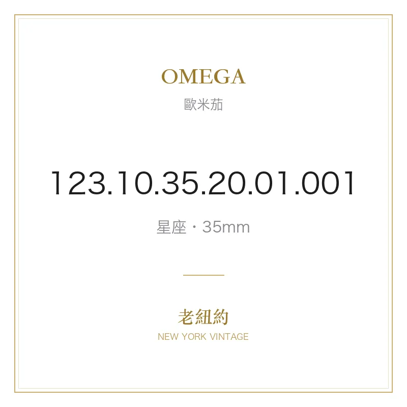 OMEGA 123.10.35.20.01.001 星座