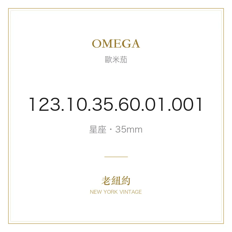 OMEGA 123.10.35.60.01.001 星座