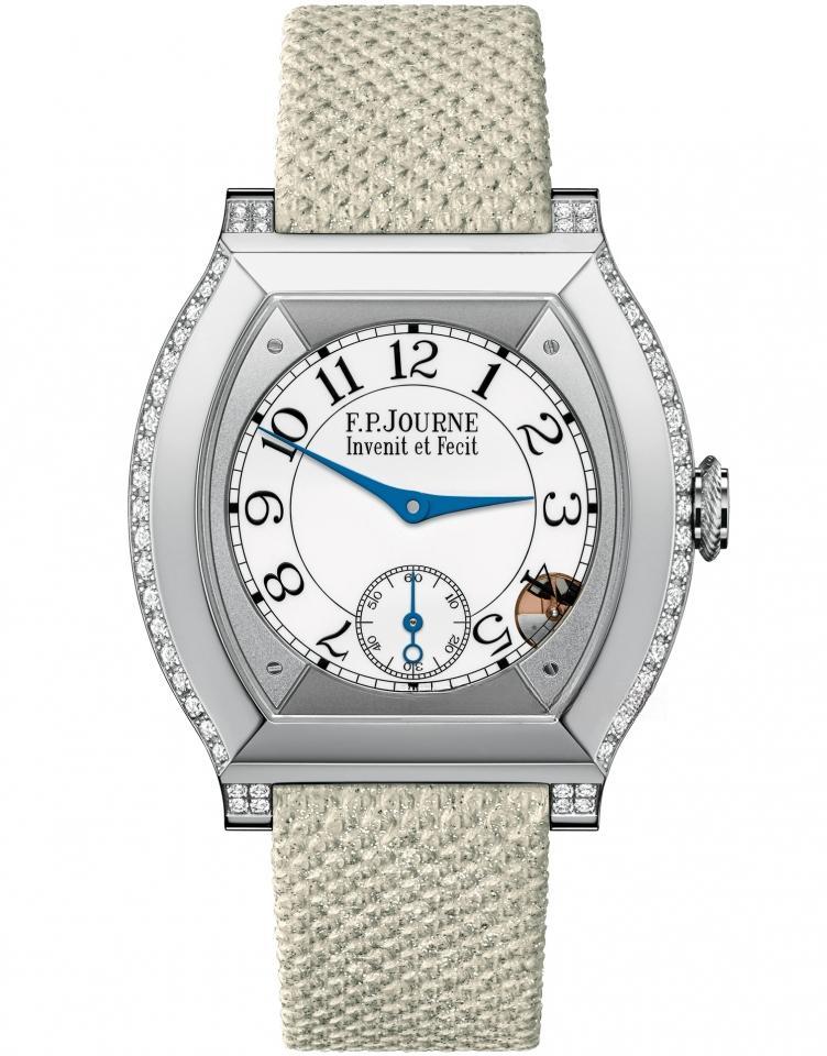 F.P.JOURNE élégante 40 mm 6n gold or platinum 2 rows of diamonds ELEGANTE